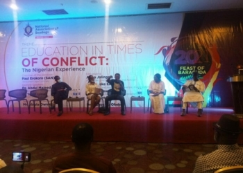 Speakers at the high table at the NAS 2021 Feast of Barracuda conference