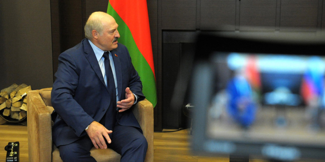 HANDOUT - 28 May 2021, Russia, Sochi: Belarusian President Alexander Lukashenko is pictured during a meeting with Russian President Vladimir Putin (not pictured) in Sochi. Photo: -/Kremlin/dpa - ATTENTION: editorial use only and only if the credit mentioned above is referenced in full