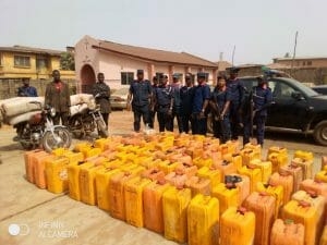 Kwara NSCDC intercepts 147 kegs of petrol in Nigeria-Benin border of Kaiama