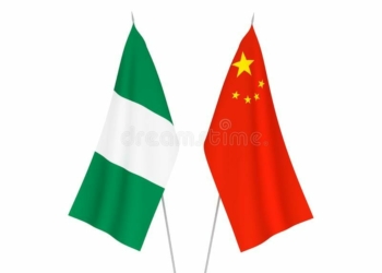 Nigerian and Chinese flag