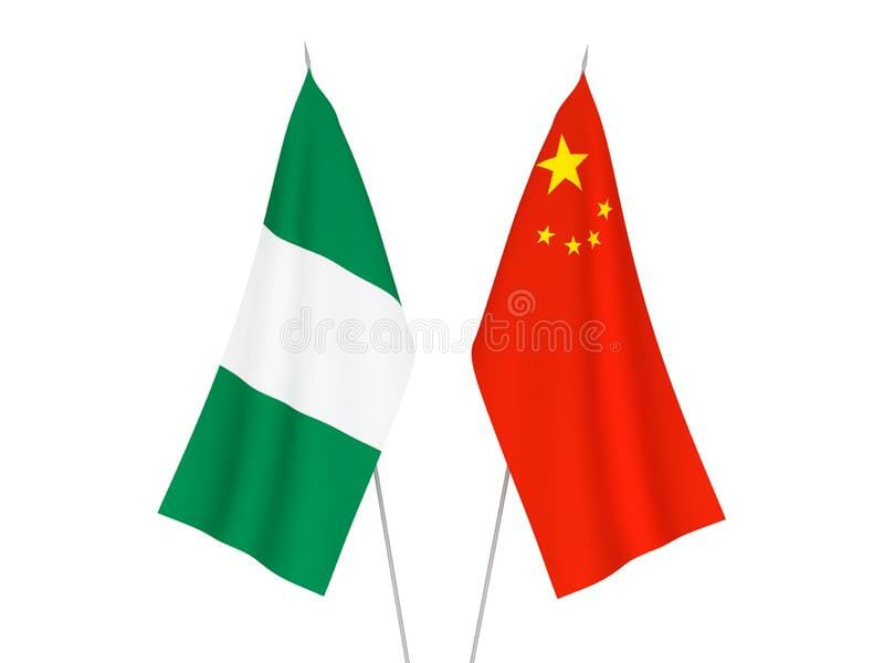 Nigerian and Chinese flag