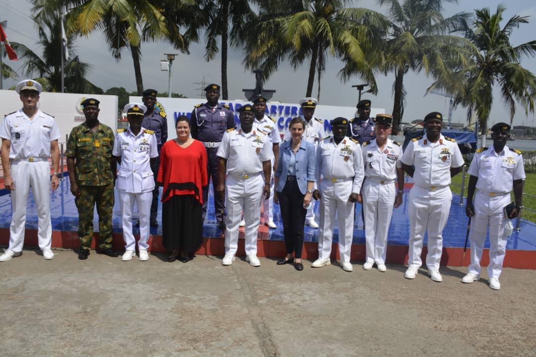 Nigerian Navy with Mrs Emmanuelle Blatmann