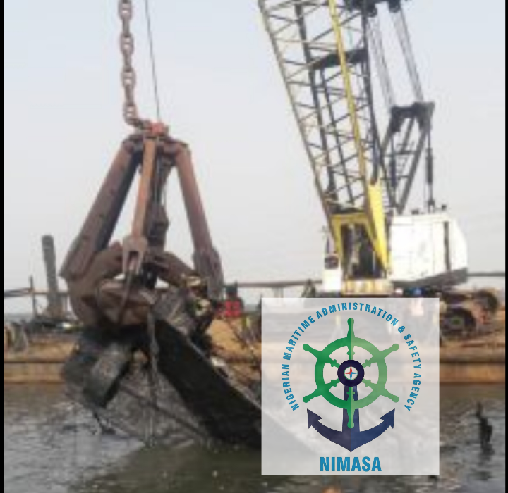 Wreck removal: NIMASA conducts post-impact assessment on Badagry creek -  BROAD NEWS