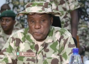 The Minister of Defence, retired Maj.-Gen. Bashir Magashi