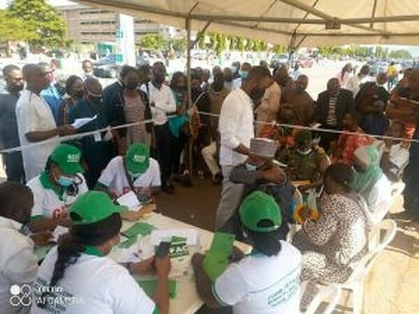COVID-19 vaccination on going at the Federal Secretariat, Abuja