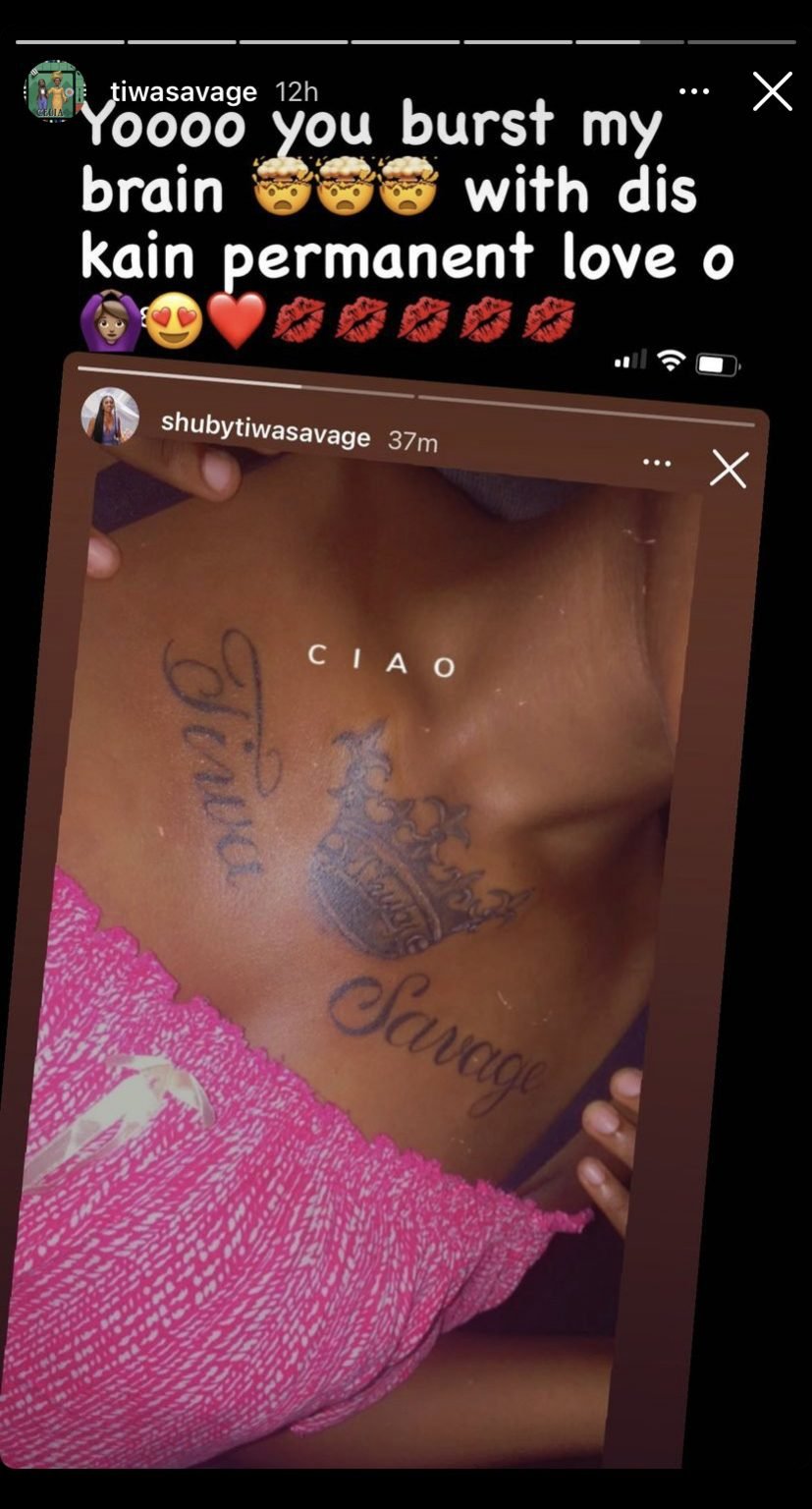 Fan Tattoos Tiwa Savage’s Name On Her Chest, Singer Responds (Photo)