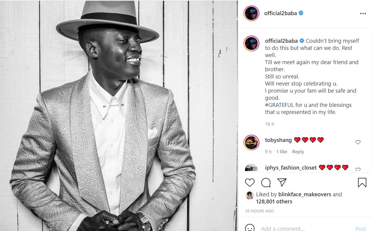 ‘I’m Grateful For The Blessings You Represented In My Life’ –2Face Mourns Late Sound Sultan