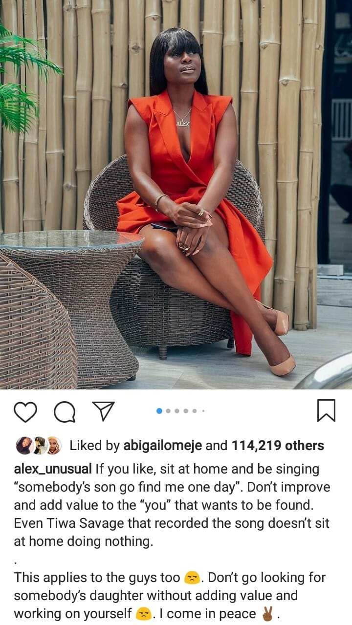 Add Value To Yourself While You Wait For Potential Suitors —Alex Unusual Advises Ladies