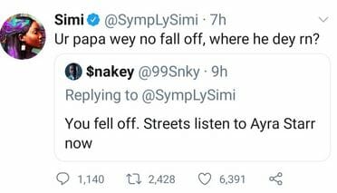 ‘Where’s Your Father?’ Simi Drags Twitter Tyrant