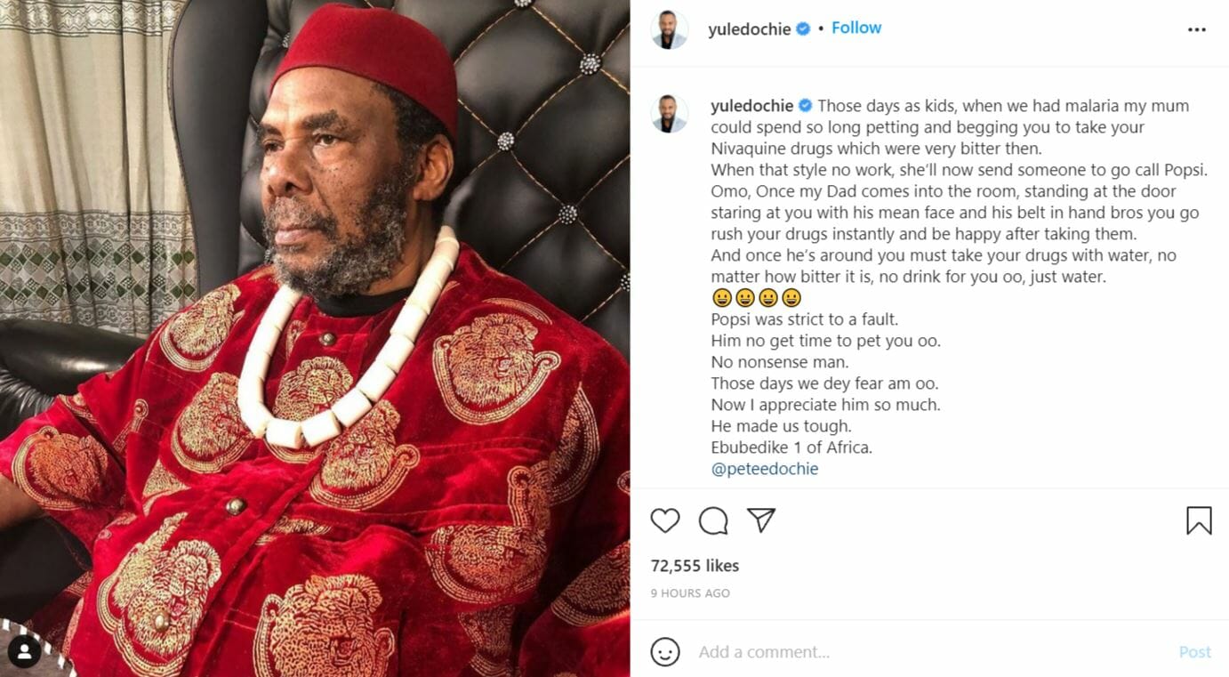 I Used To Be Scared Of My Dad, Now I Appreciate Him, Son Yul Lauds Father Pete Edochie
