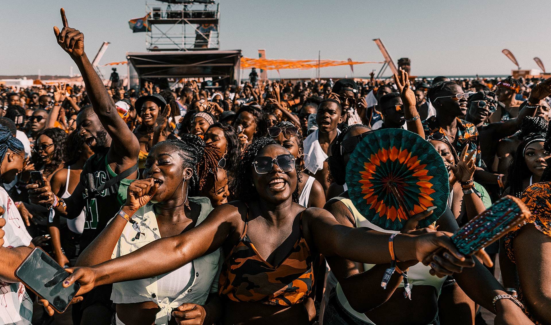 A hyped crowd at AfroNation