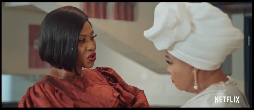 Nse Ikpe-Etim confronting Sola Sobowale in King of Boys: Return of the King