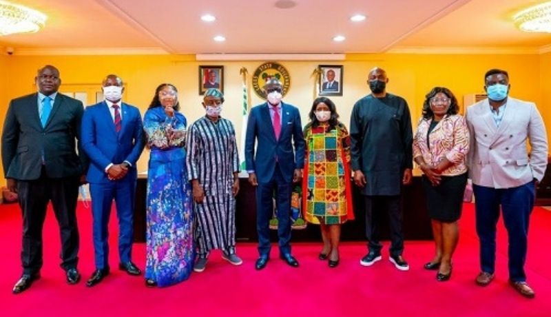 Governor Sanwo-Olu with Nollywood practitioners