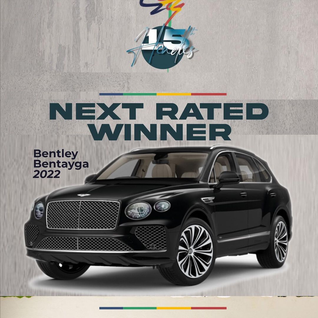 15th Headies Next Rated Winner To Get 2022 Bentley Bentayga Worth Over N140m