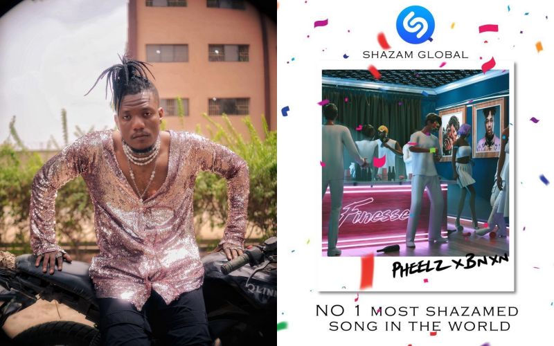 Pheelz’s New Single, ‘Finesse’, Featuring Buju Emerges World’s Most Shazamed Song (Listen)
