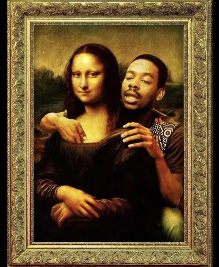 Reactions as Adekunle Gold fulfills his dream, 9 years after photoshopping  himself with Mona Lisa