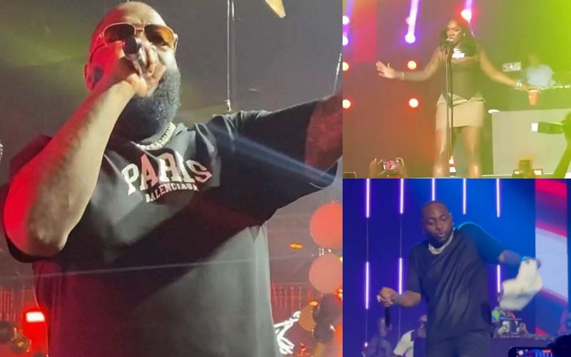 Rick Ross Performs Alongside Davido, Tiwa Savage, Patoranking At Easter Concert In Lagos (Watch)