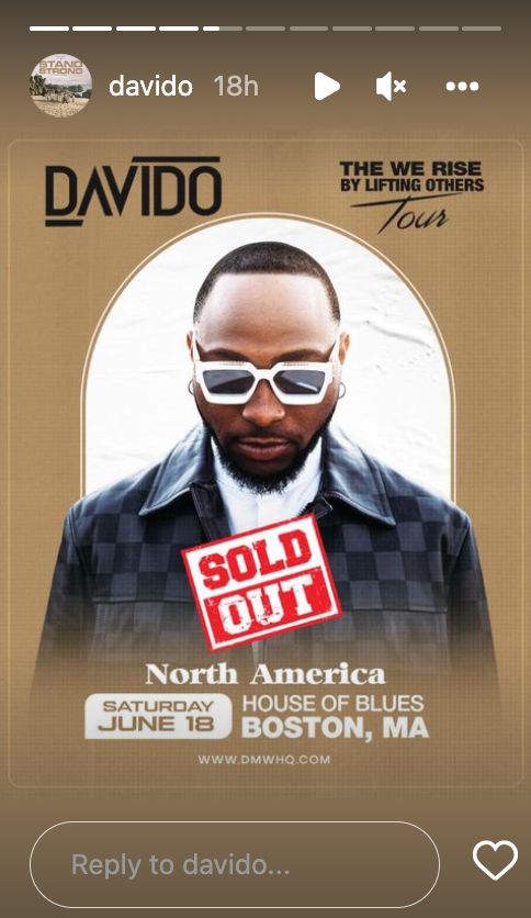  Davido Sells Out Boston Tickets Month To North American Tour
