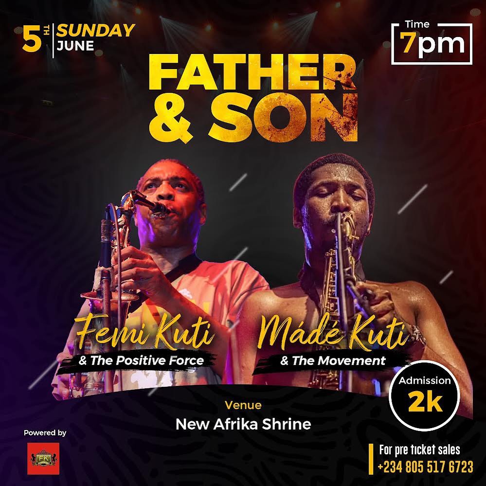 Femi, Made Kuti To Hold ‘Father And Son: The Experience’ Concert Ahead Of Felabration 2022
