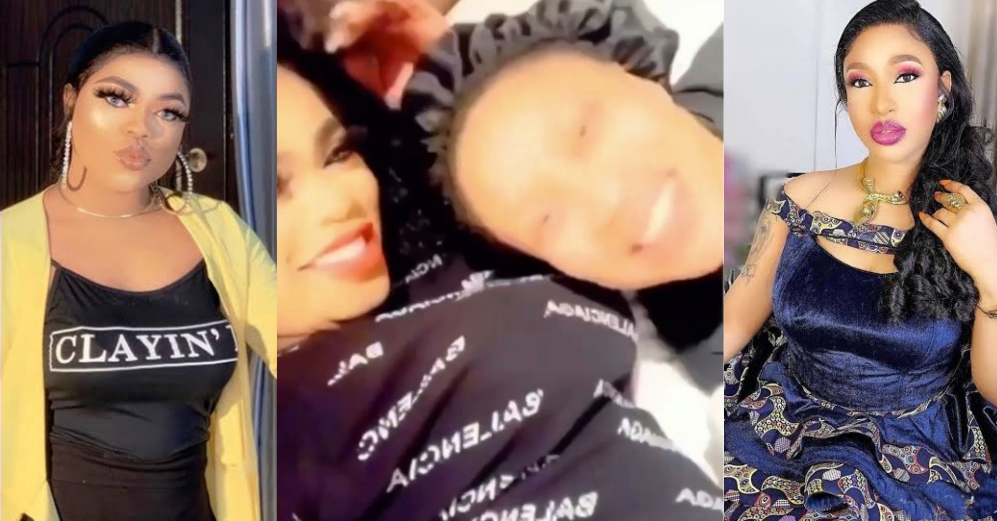 Bobrisky rekindles feud with Tonto Dikeh, leaks bedroom video with actress