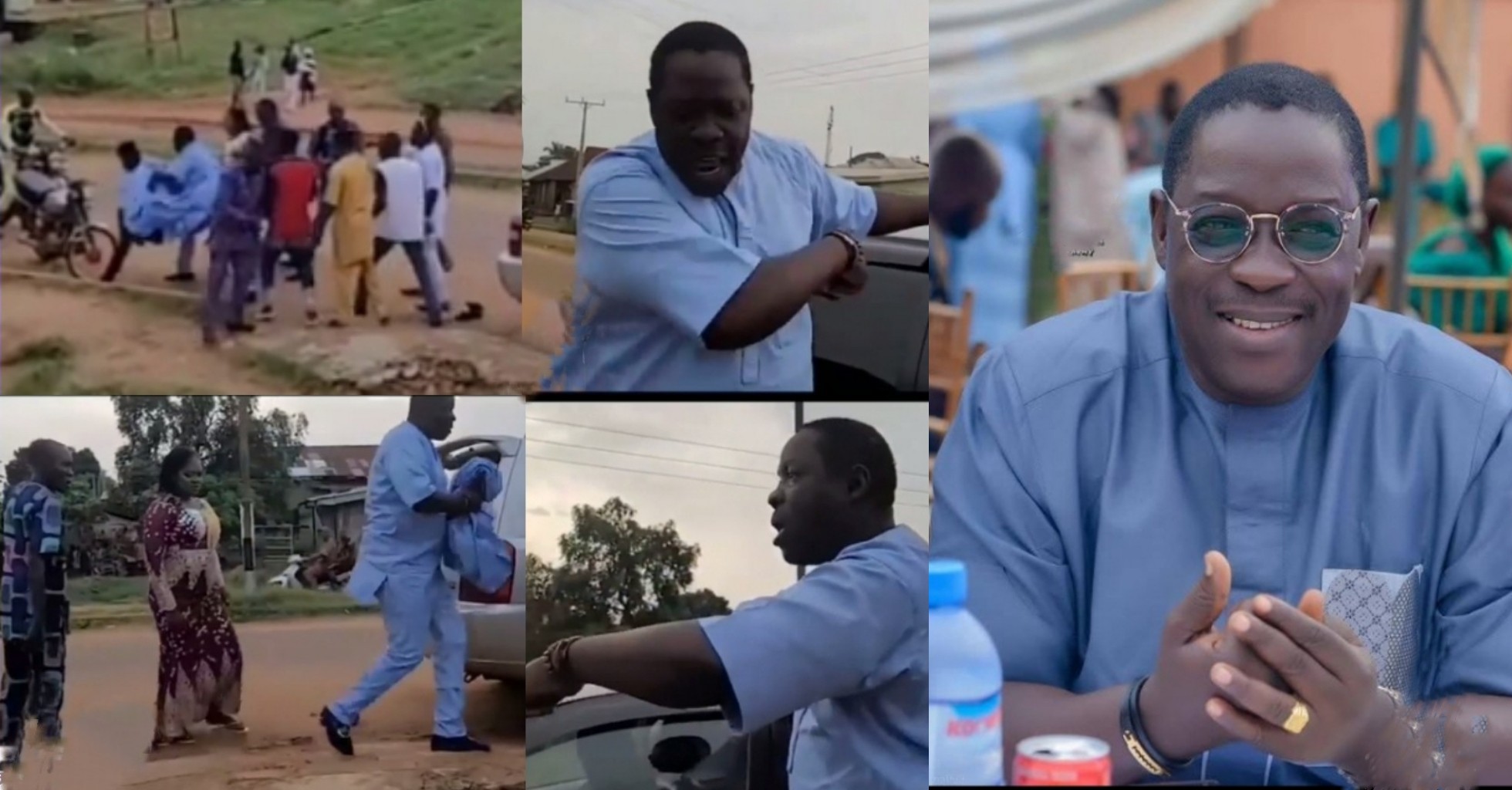 VIDEO: Drama as Veteran actor Ogogo fights dirty with 'greedy' Area boys on the streets of Ogun State