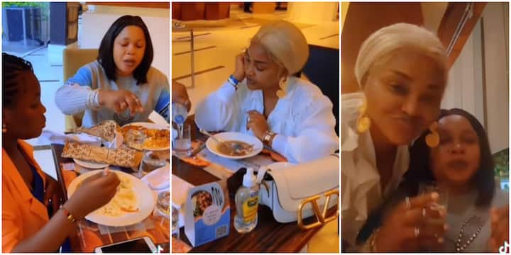 VIDEO: Actress Mercy Aigbe pampers ailing friend Kemi Afolabi, takes her and child on fancy date