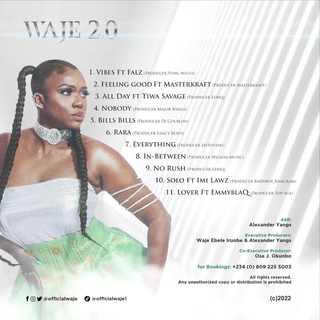 Waje Drops Third Studio Album, ‘W.A.J.E 2.0’ (Listen)