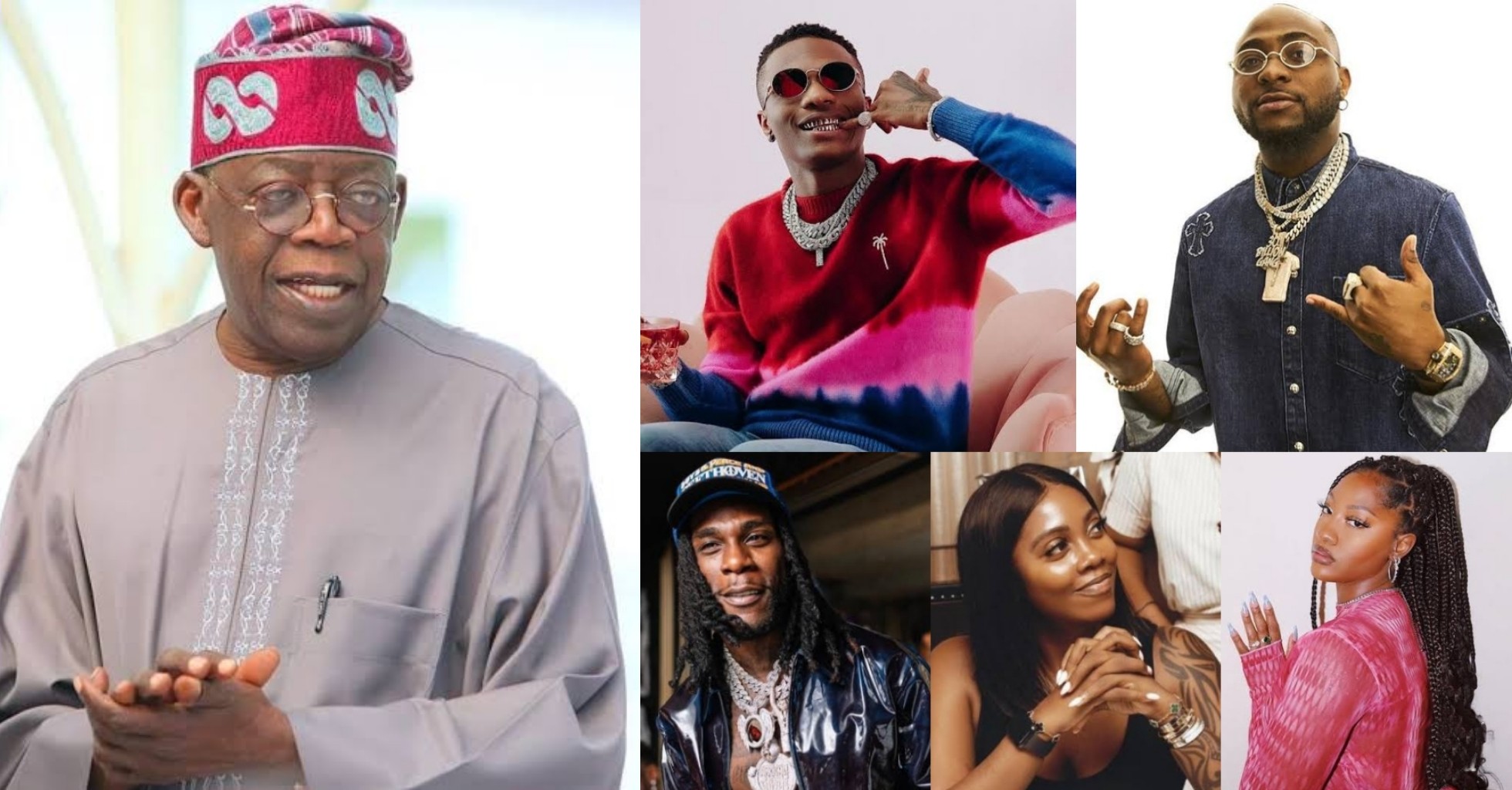 Mixed reactions trail Tinubu’s message to Wizkid, Davido, Burna boy, others in new video