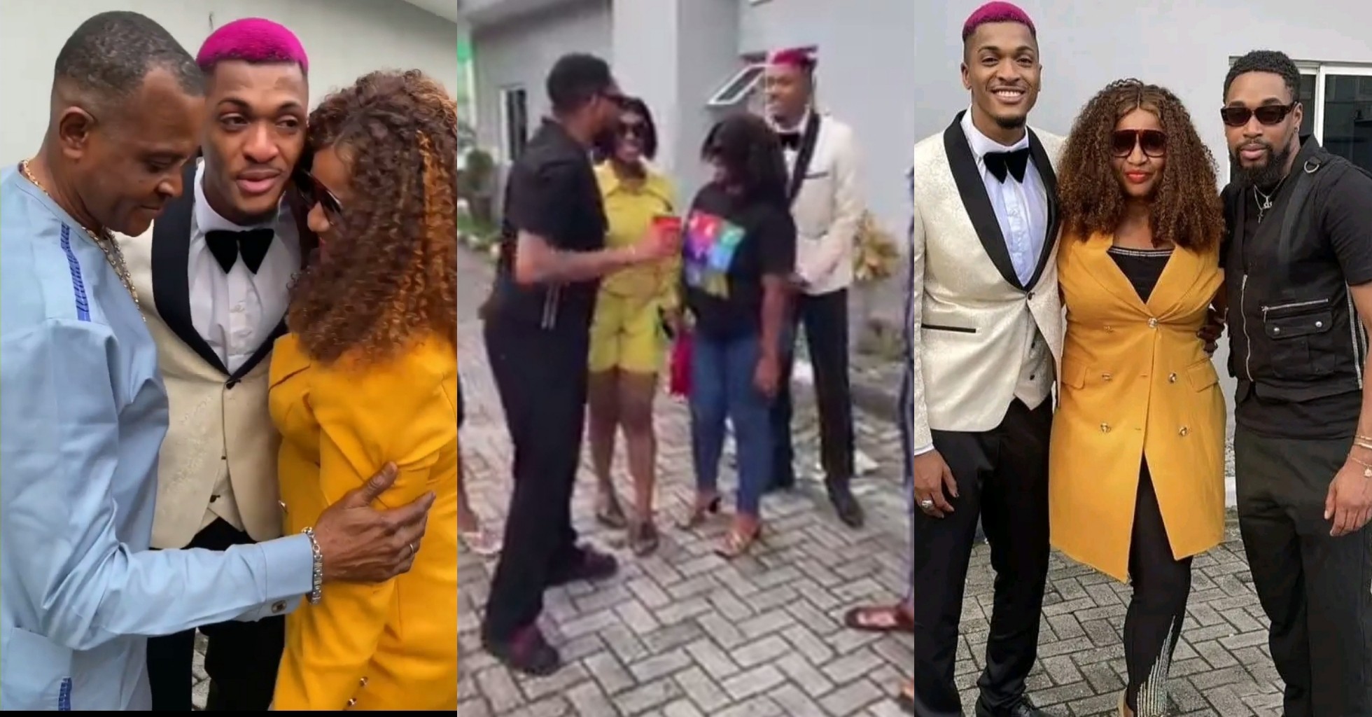 BBNaija: Sheggz meets and hangs out with Groovy's parents, siblings in heartwarming video