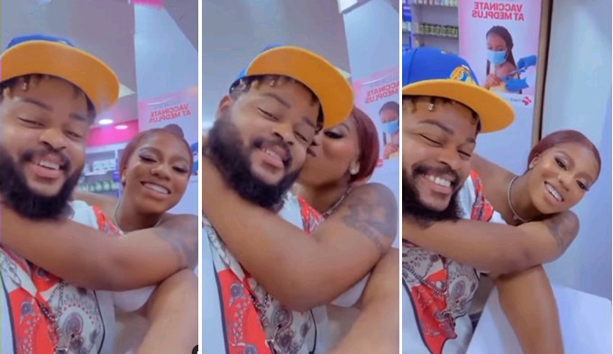 BBNaija's WhiteMoney bumps into Angel at pharmacy store, quizzes her about relationship status in new video