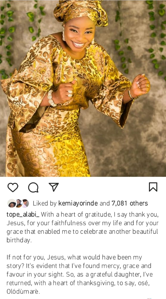 Gospel singer, Tope Alabi marks 51st birthday