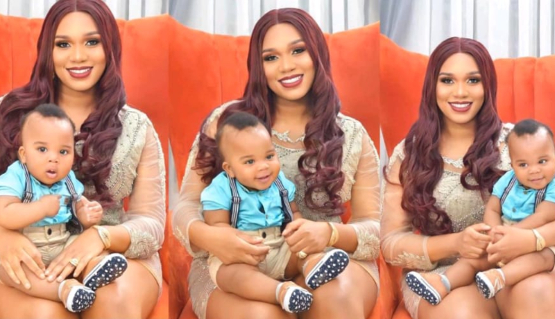 Sandra Iheuwa finally reveals son’s face six months after birth