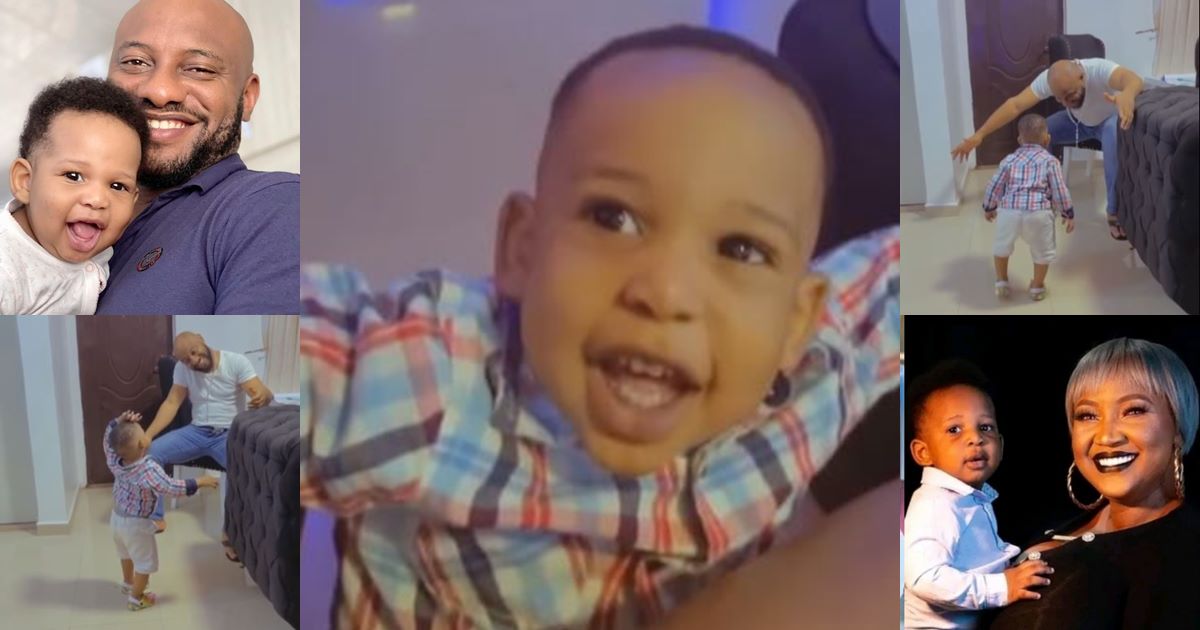 “He’s growing so fast…” – Yul Edochie gushes over son with Judy Austin, shares cute video