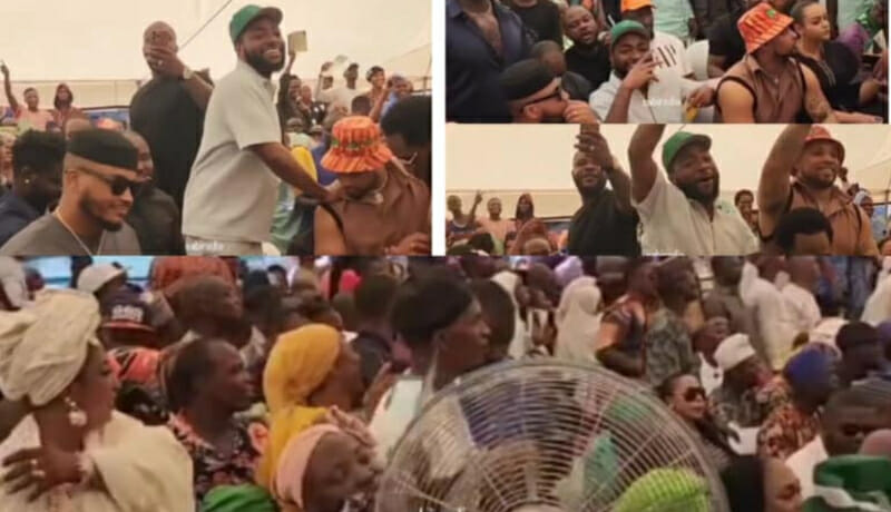 VIDEO: Davido steals the show at Uncle’s inauguration festival