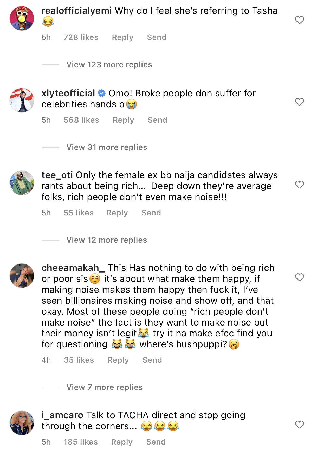 Talk to Tacha direct, stop going through corners – netizens drag Mercy Eke for subtle shade about rich people