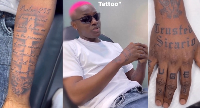 VIDEO: Singer Ruger flaunts his new set of tattoos, tells their significance