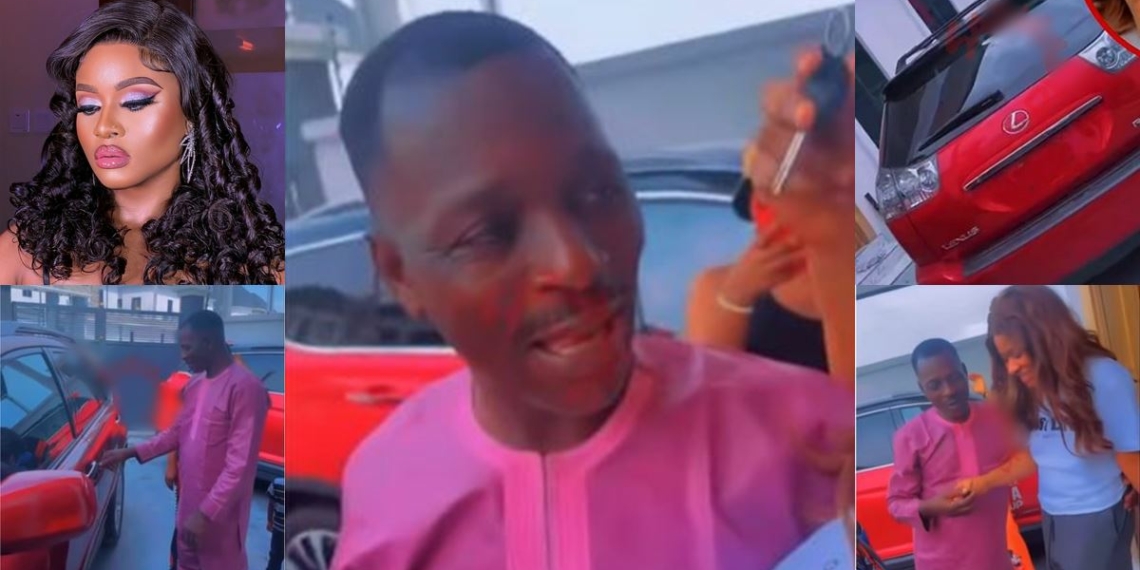 Excitement as Ex. BBNaija Housemate, 'Phyna' Gift Her Dad a New Lexus SUV Car - Videos