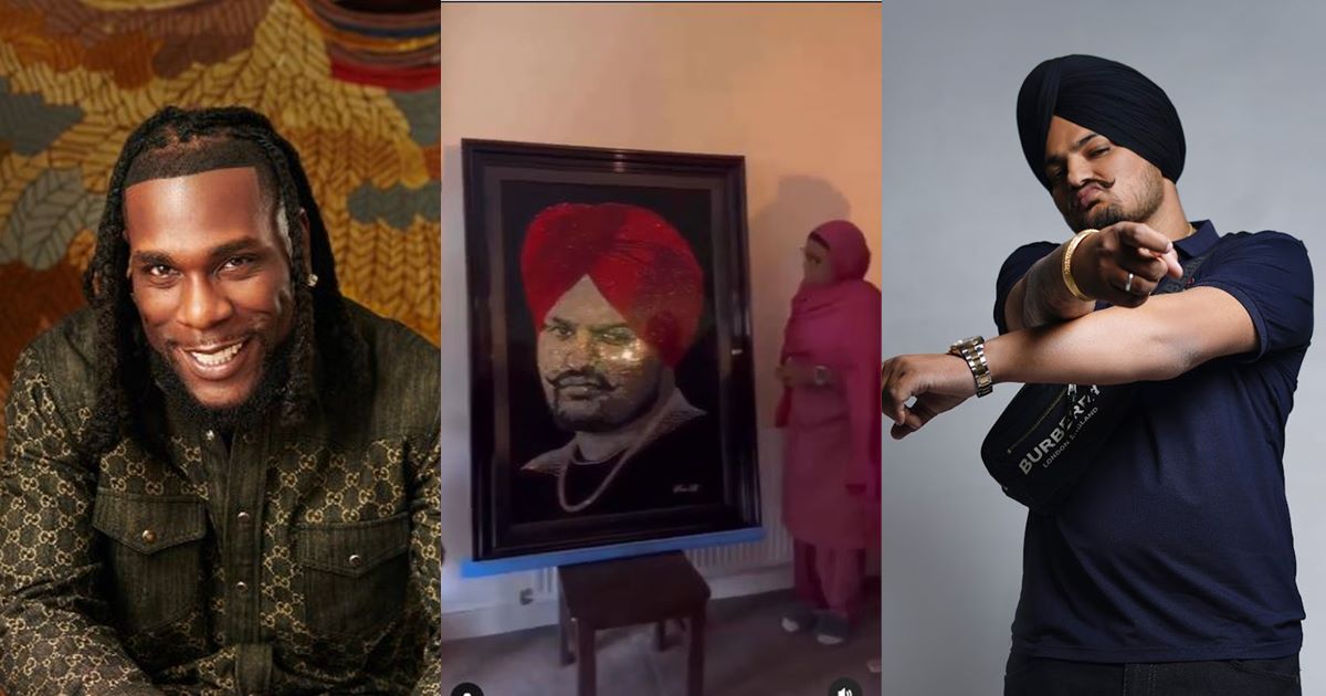 Burna Boy, others meet family of late Indian rapper, Sidhu Moose Wala, present them with special gift