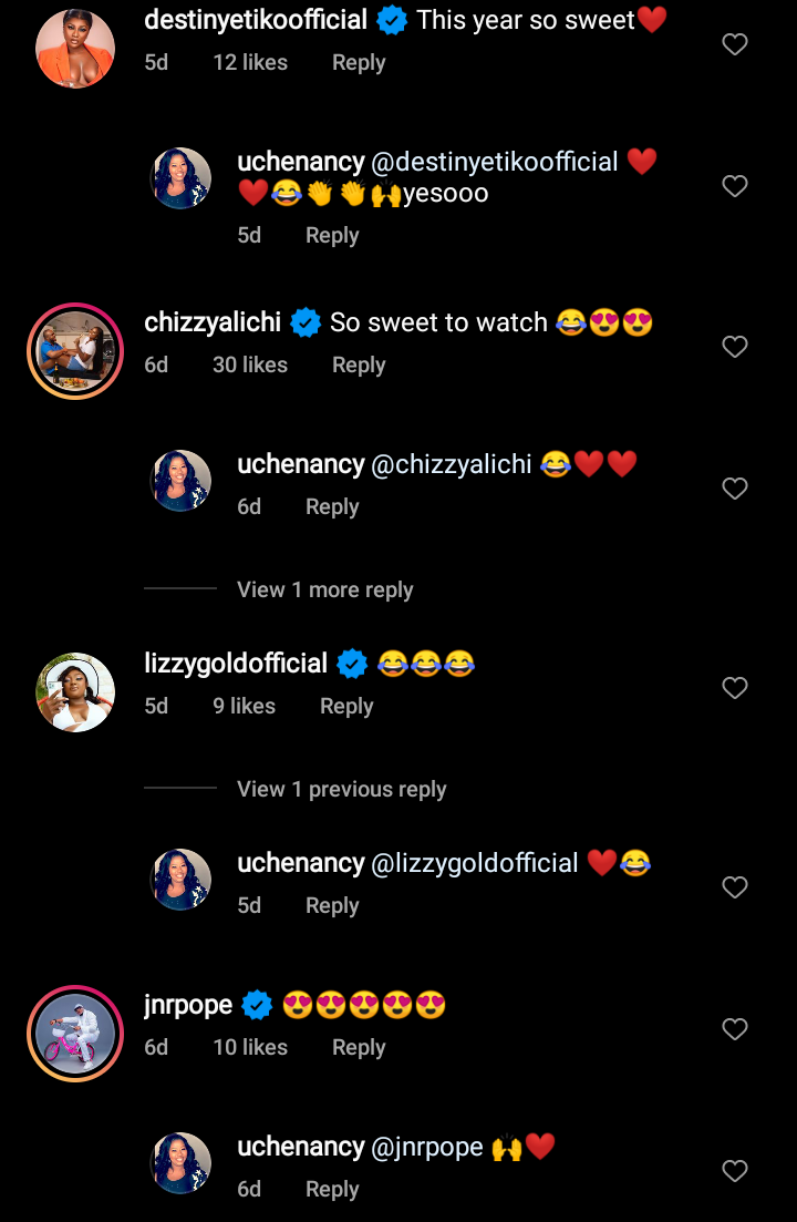 Destiny Etiko, Chizzy Alichi, others react as Obio Oluebube and Uche Nancy crack fans up with funny video