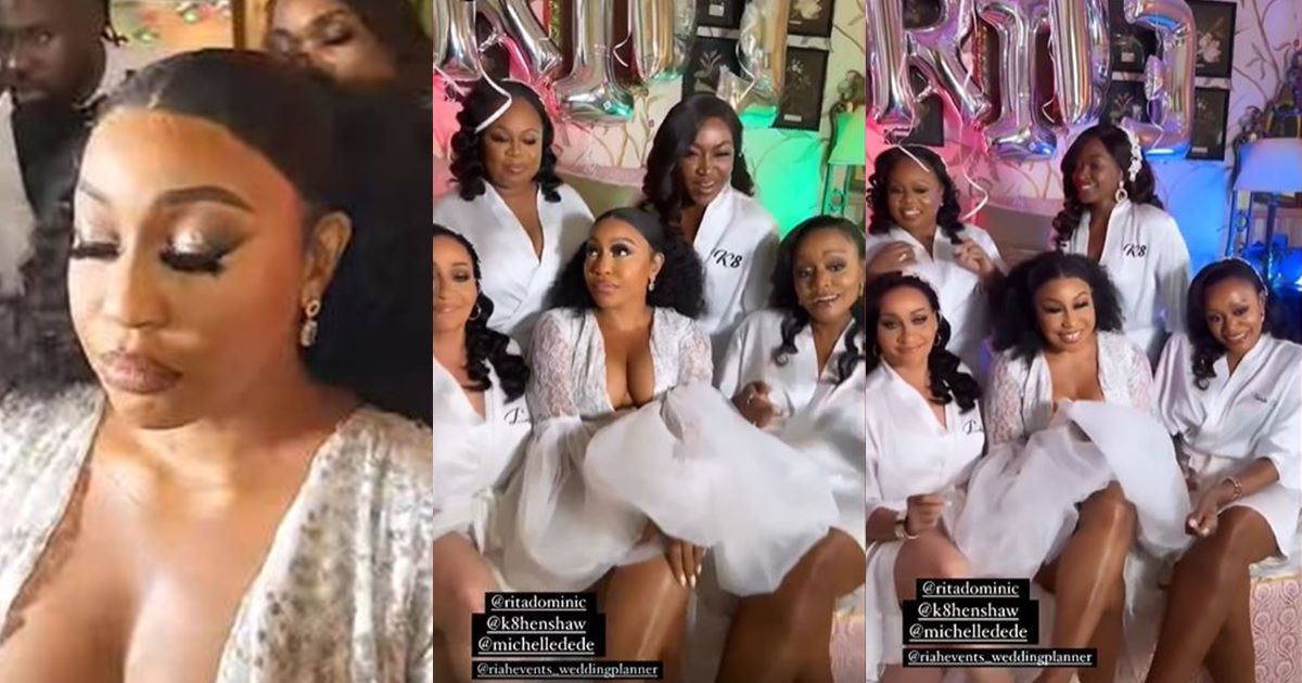 First videos from Rita Dominic and Fidelis Anosike’s white wedding