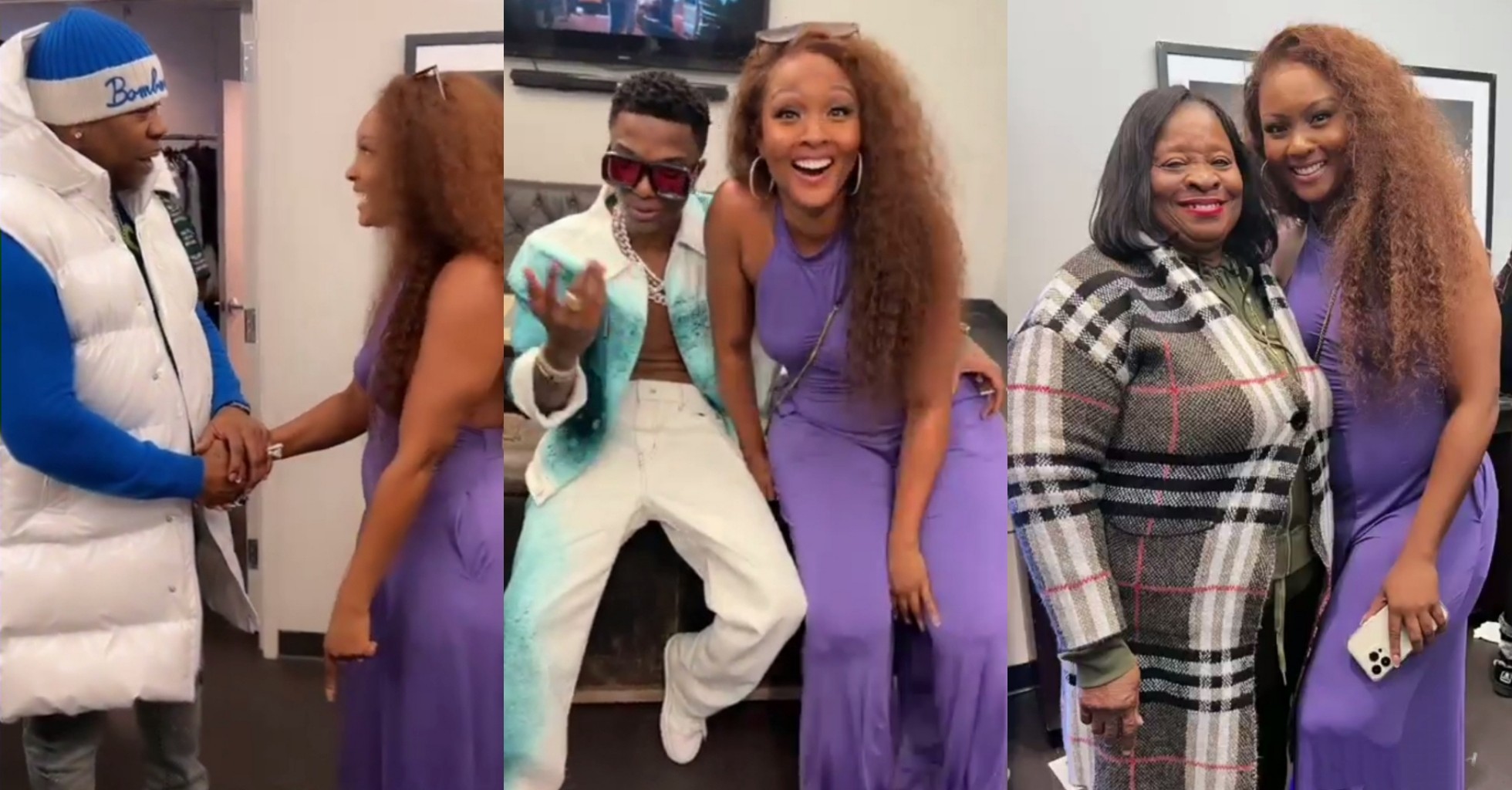 Osas Ighodaro shares fun moments with Wizkid, Singer’s mum, Busta Rhymes at MSG concert in New York
