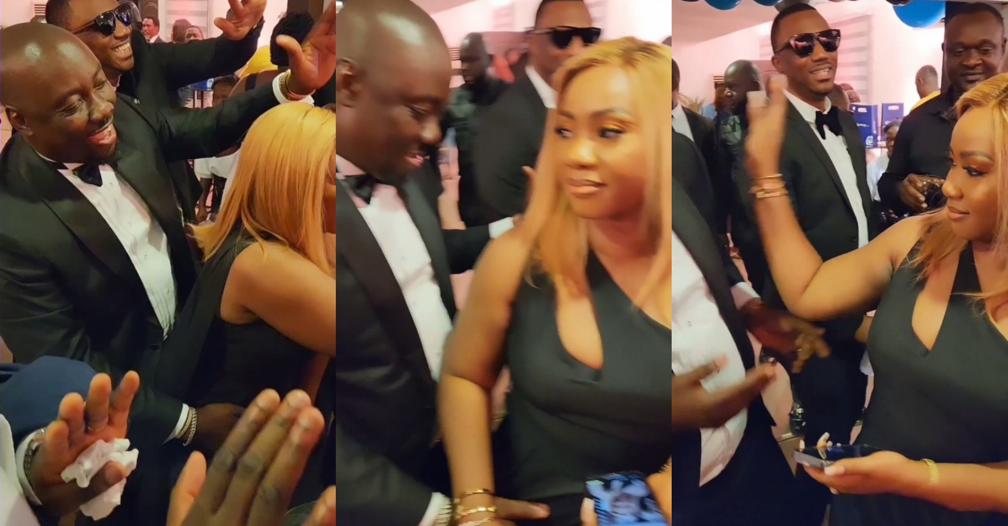 Hilarious moment Obi Cubana’s wife ‘smacked’ him for grinding her hard in public —VIDEO