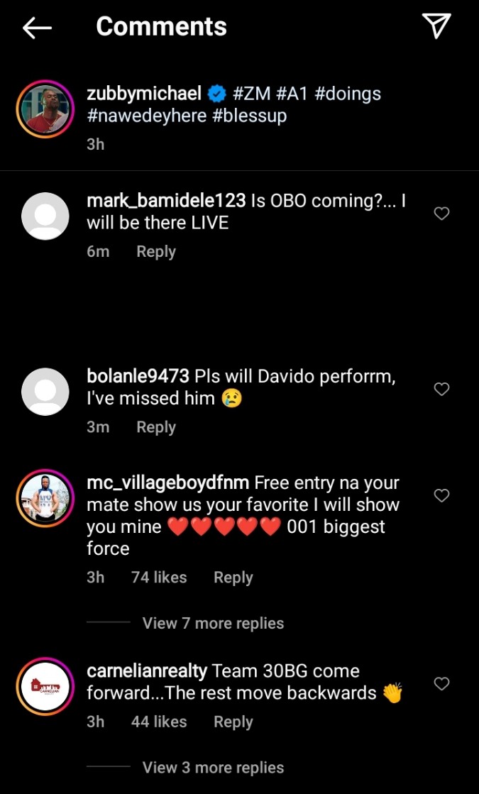 "Is OBO coming?" - Actor Zubby Michael's update on 30BG Lagos concert for Davido triggers questions from fans