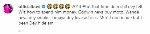 “That time Timaya still dey love actress” – Bovi says as he shares throwback photo with famous entertainers