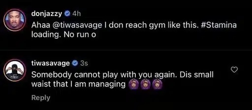 Small waist I’m managing – Tiwa Savage reverts as Don Jazzy reveals next step following her enter my eye post