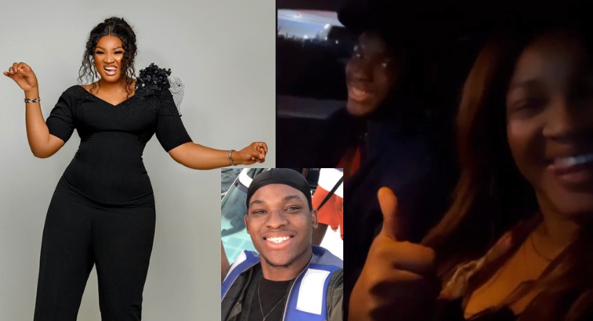 I started having kids at 19 — excited Omotola narrates her ‘flex’ as son picks her from airport