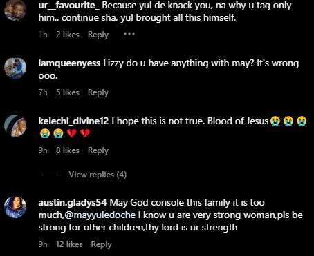 “Because you’re friends with Judy” – Netizens descend on Lizzy Gold over condolence message to Yul Edochie