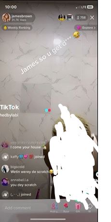 Reactions as James Brown accidentally reveals ‘what ought not to be seen’ during TikTok live