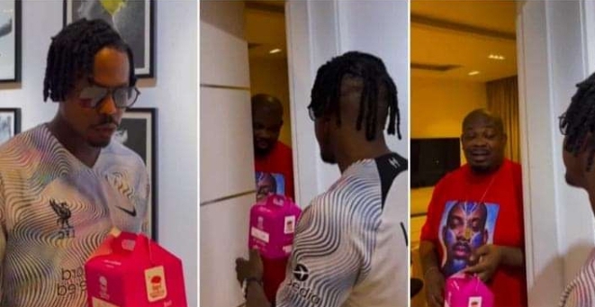 Ladipoe visits Don Jazzy’s crib to console him over Man U’s 7-0 defeat, faces Mavin Boss’ punishment’ – VIDEO