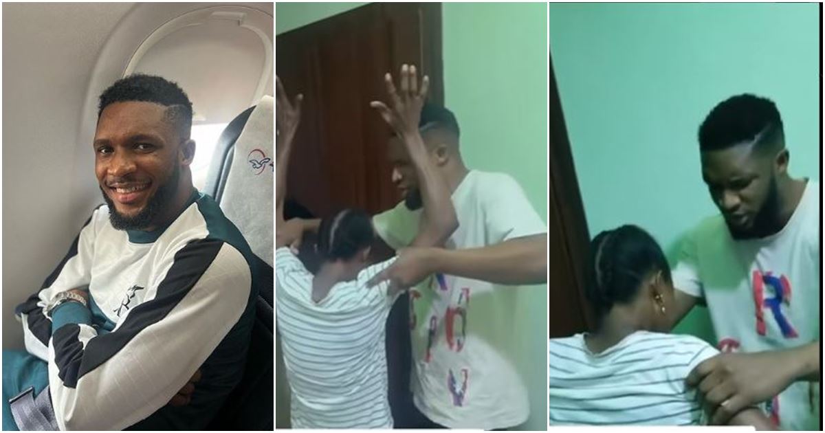 Reactions as gospel singer, Ebuka Songs conducts deliverance on lady in his hotel room -VIDEO
